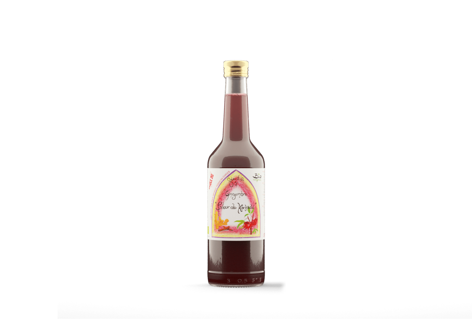 Fée d'Or Gingembre, Jus Fleur de Karkadé 500ml
