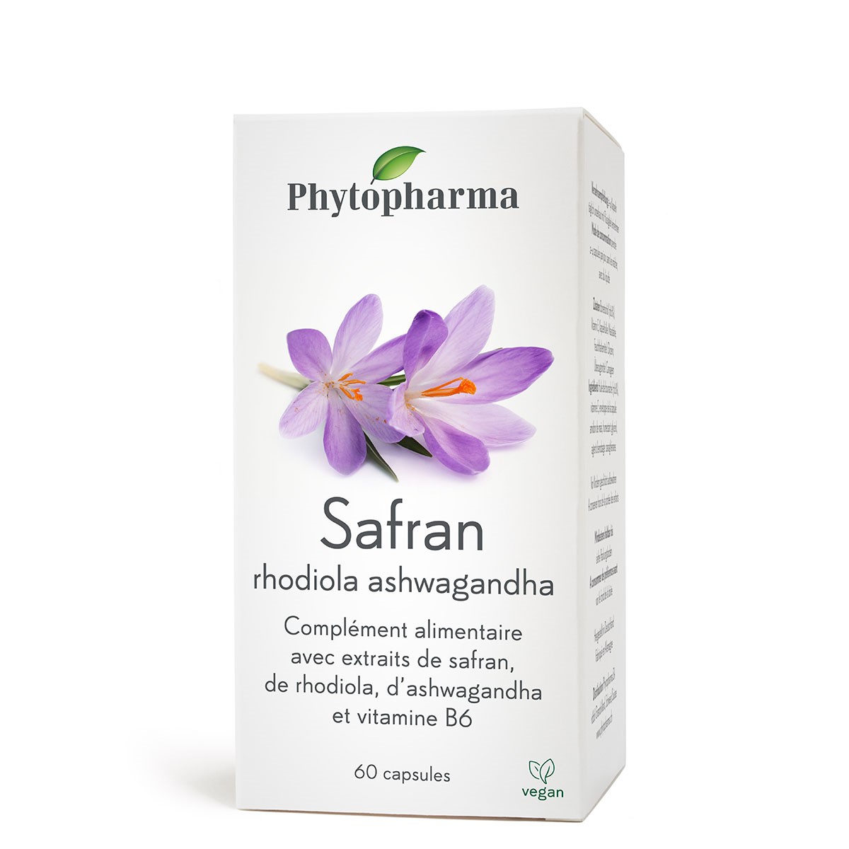 Phytopharma, Safran rhodiola ashwagandha, 60 capsules