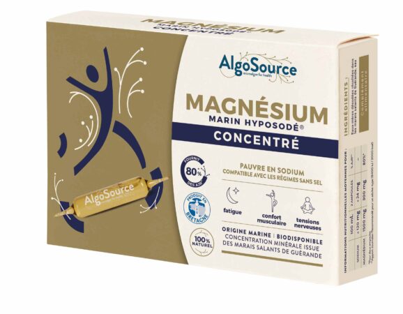 AlgoSource, Magnésium Marin Hyposodé Concentré 20 ampoules de 10ml