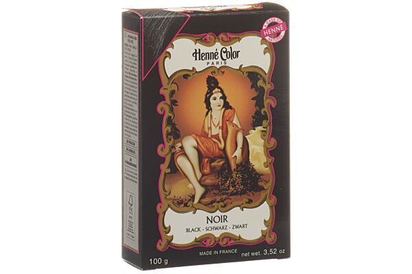 Henné Color Paris, Coloration Poudre Noir, 100g