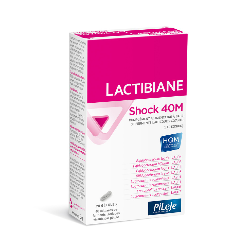 LACTIBIANE Shock 40M Pileje 20 capsules
