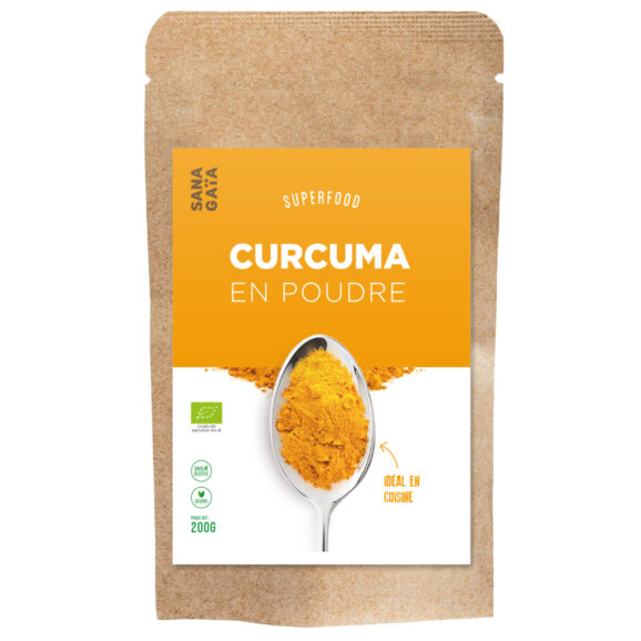 Curcuma poudre bio, Superfood Sana Gaïa by Onatera 200g