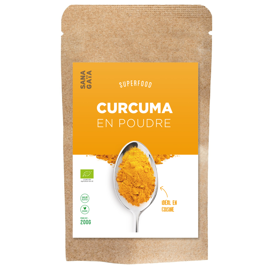 Curcuma poudre bio, Superfood Sana Gaïa by Onatera 200g