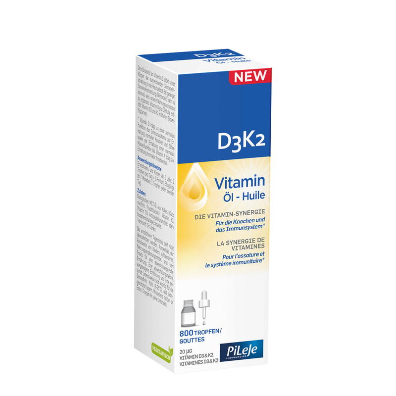 Pileje Vitamine D3K2 huile 20ml