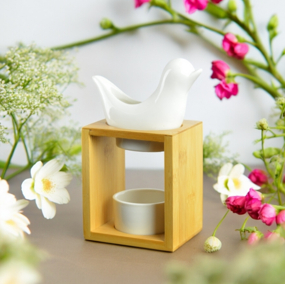 Brûle parfum Série Naturéa - Birdy Blanc