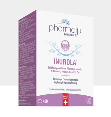 Pharmalp Inurola, Complément alimentaire avec plantes, D-Mannose, Prébiotiques, Vitamine D3 & Zinc, 20 comprimés
