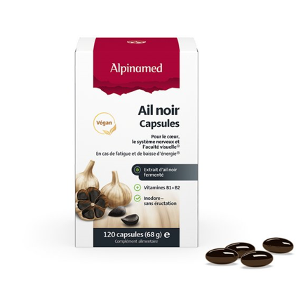 Alpinamed, Ail Noir, 120 capsules (68g), Végan