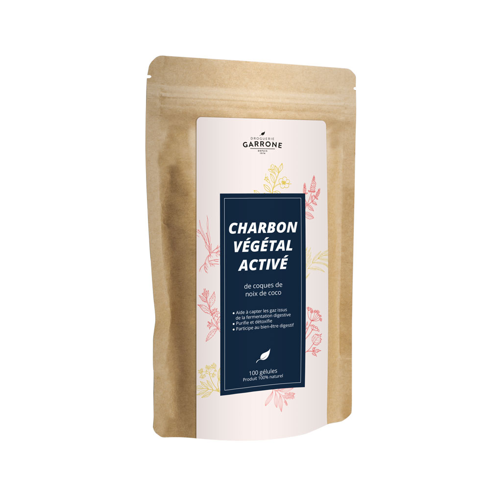Charbon végétal activé, 100 gélules