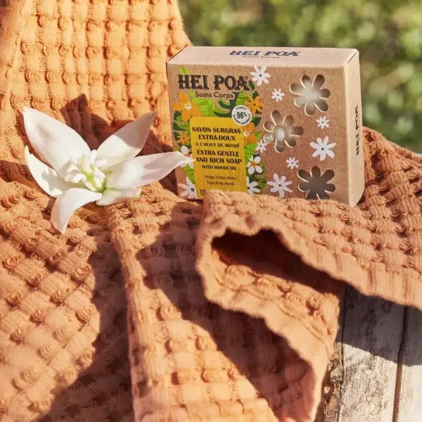 Hei Poa, Savon Solide Surgras Extra-Doux Monoï, 100g