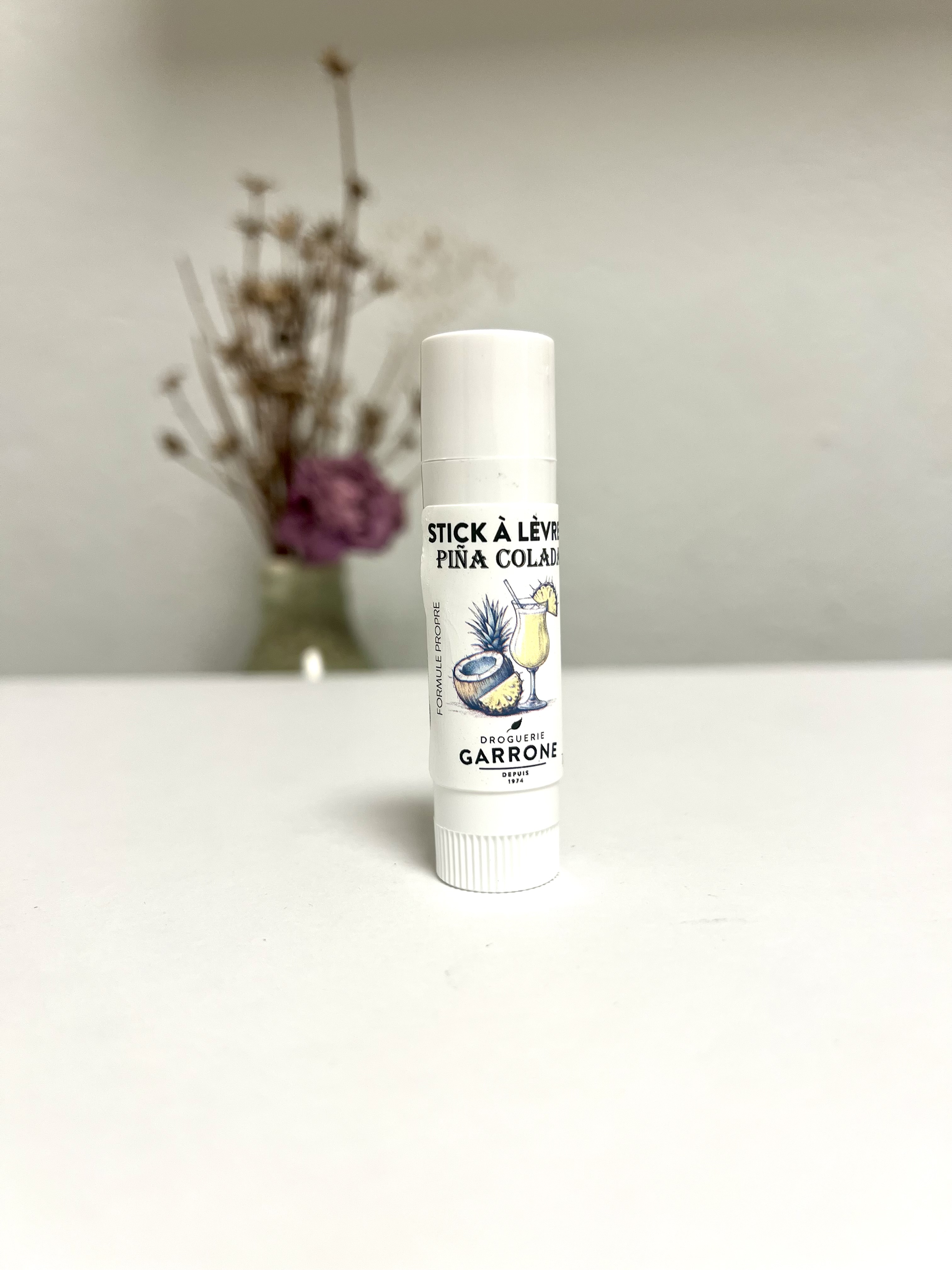 Stick à lèvres maison, saveur Pina colada, 7gr