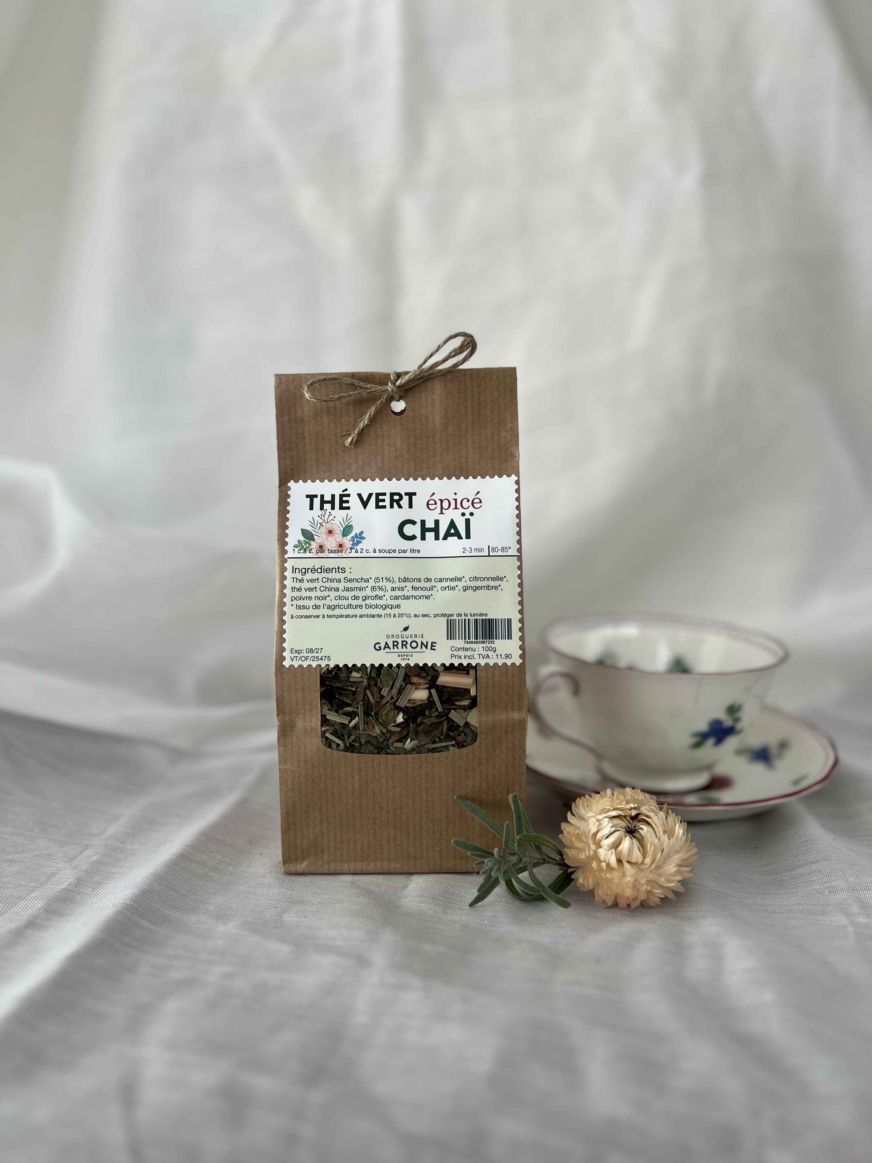 Chaï Thé vert aux épices, 100gr