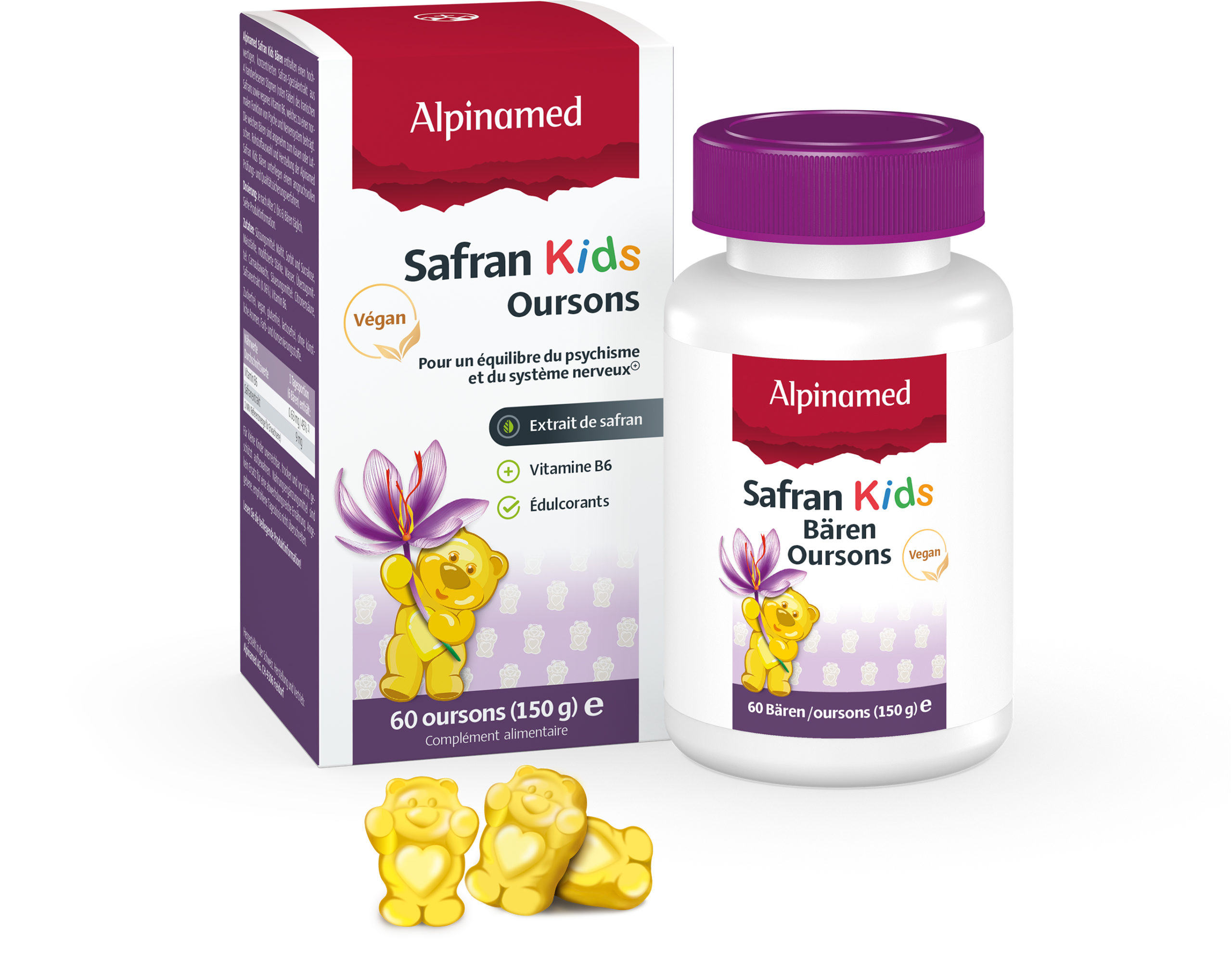 Alpinamed, Safran Kids, 60 oursons en gomme