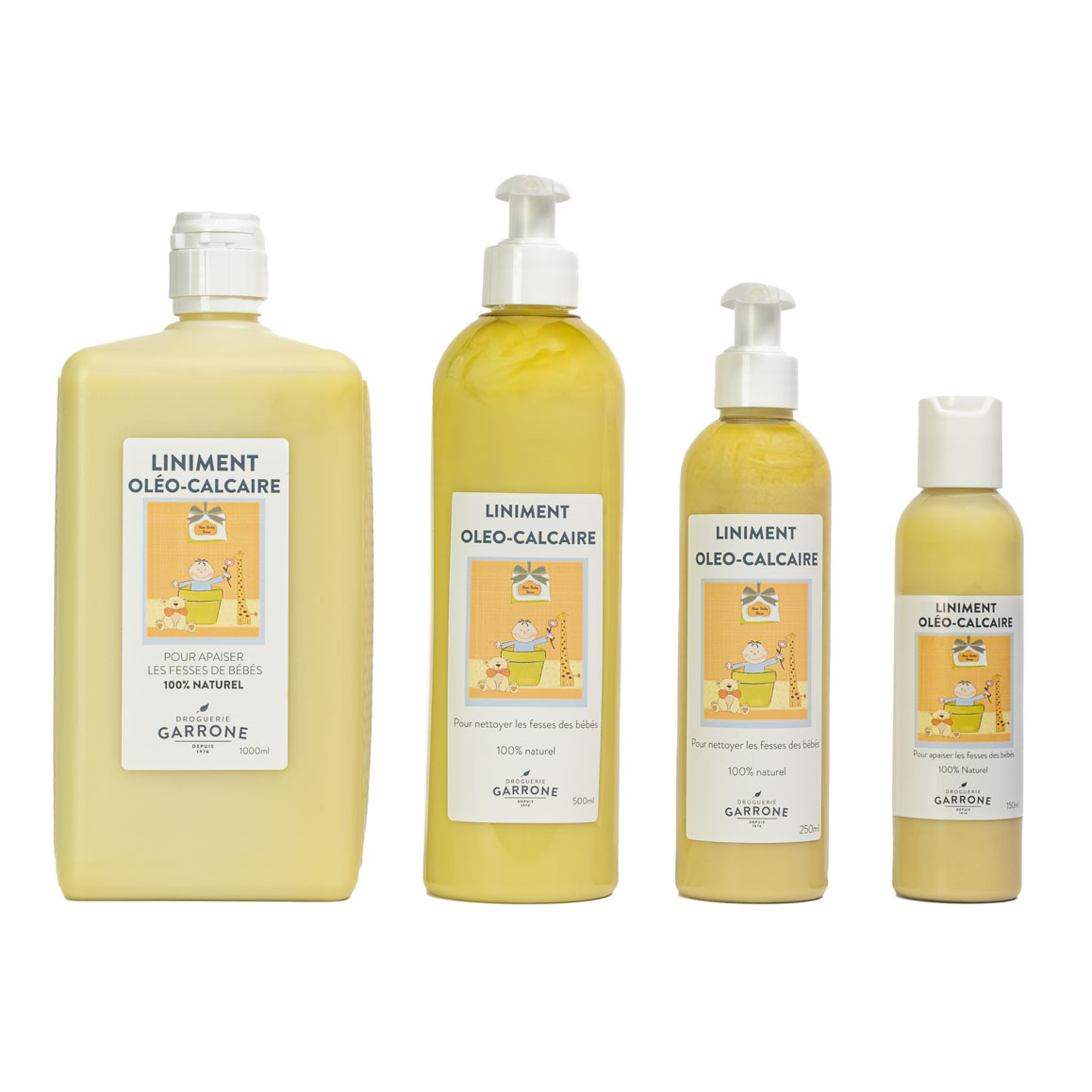 Liniment oléo-calcaire, 150ml, 250ml, 500ml ou 1000ml