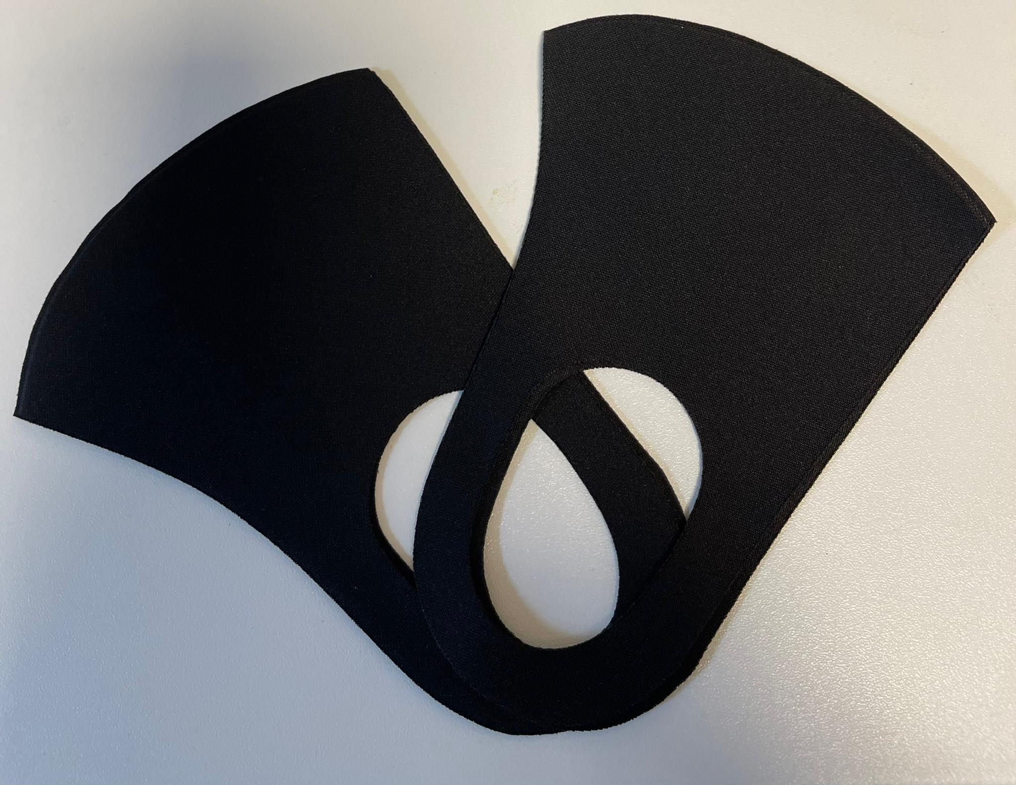 Masques lavables en tissu pour adulte en tissu uni, duo