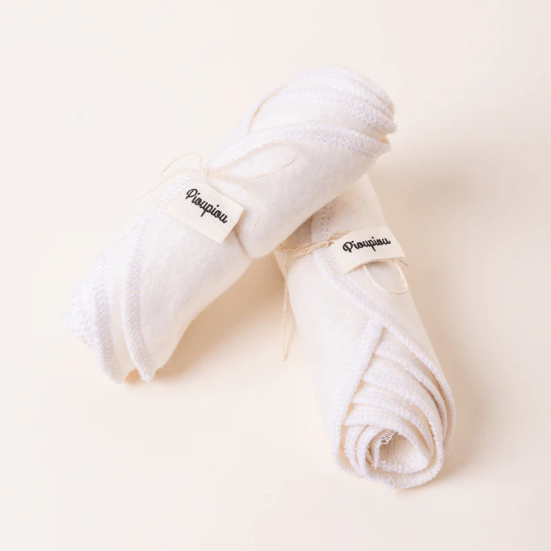 Pioupiou, Lingettes douces en coton Bio, 5 pièces