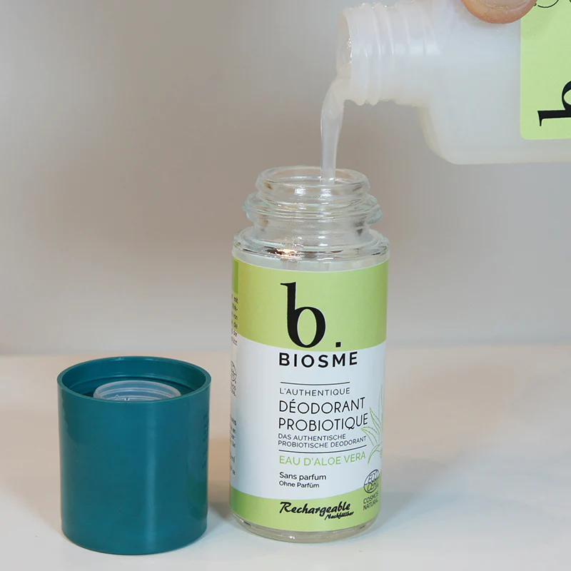 BIOSME Déodorant roll on naturel rechargeable Eau d'Aloe Vera 50 ml ou la recharge de 80 ml – Image 2
