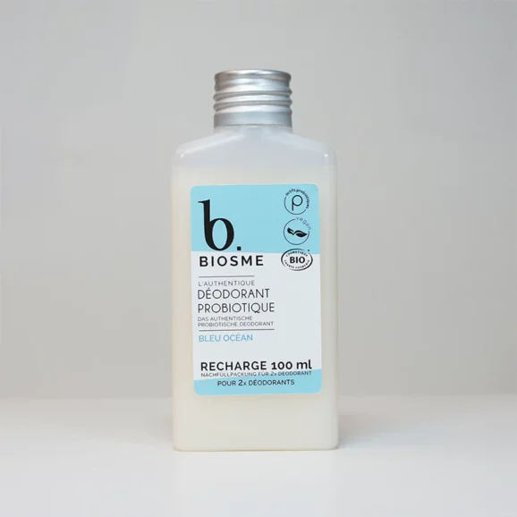 BIOSME Déodorant roll on naturel rechargeable Bleu Océan 50 ml ou la recharge de 100 ml – Image 3