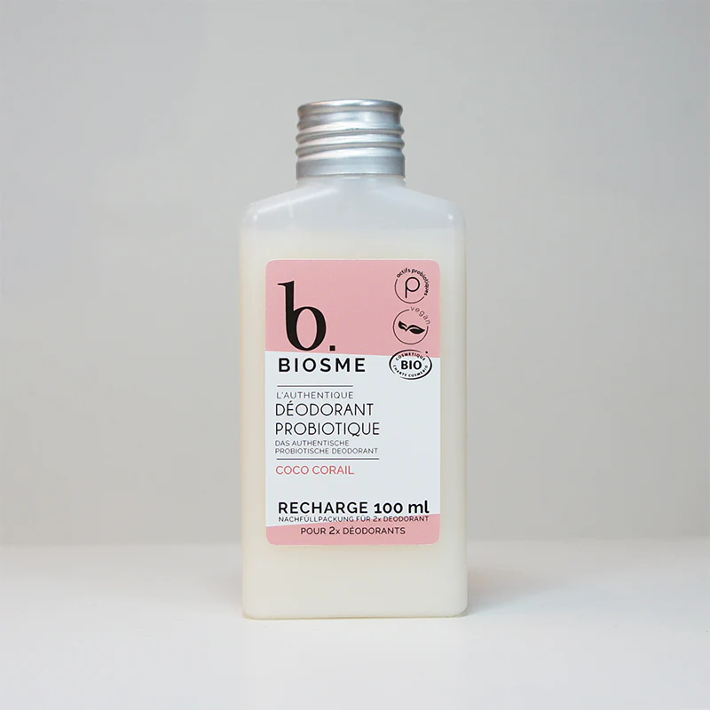 BIOSME Déodorant roll on naturel rechargeable Coco Corail 50 ml ou la recharge de 80 ml – Image 3