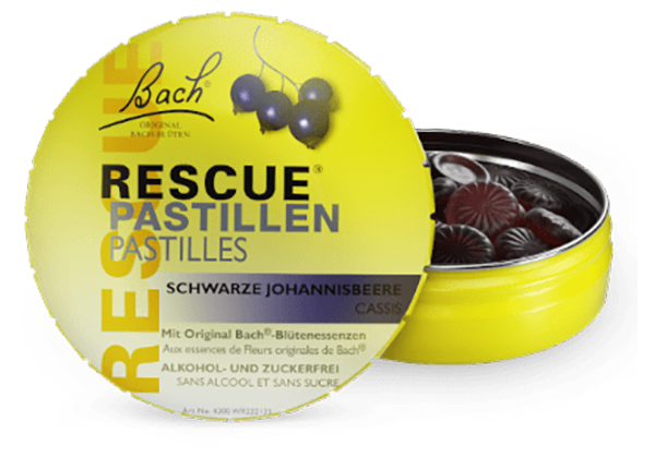 RESCUE, Pastilles Cassis, Orange-Sureau ou Citron, 50g