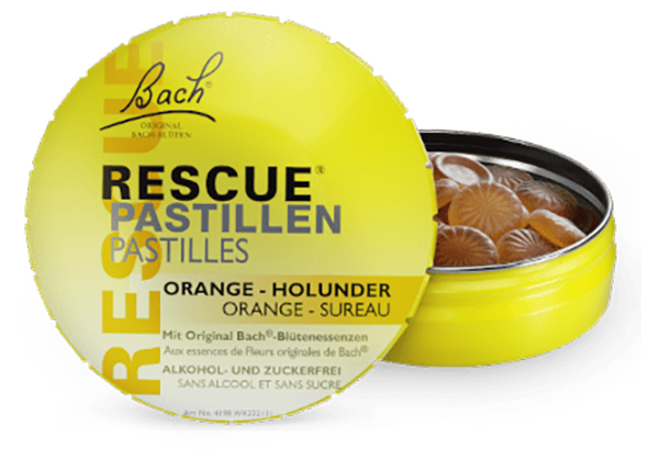 RESCUE, Pastilles Cassis, Orange-Sureau ou Citron, 50g – Image 2