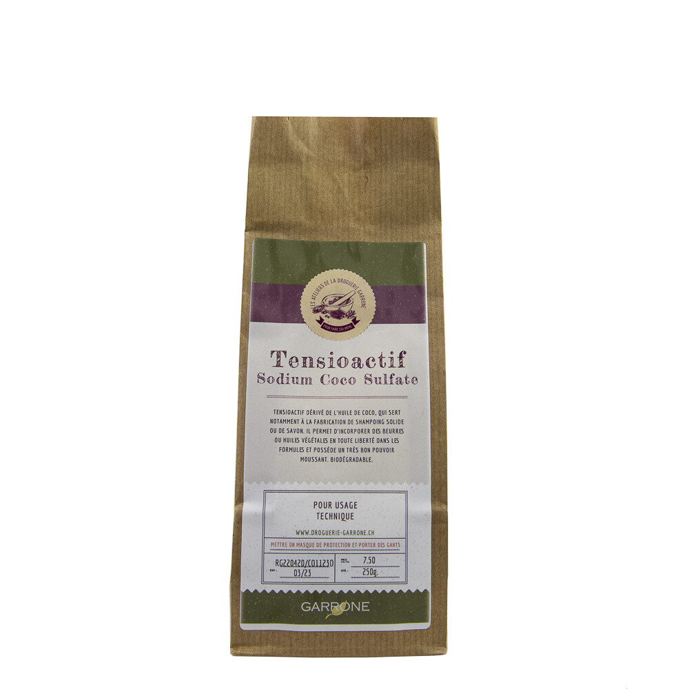 Tensioactif Sodium Coco Sulfate SCS, 50gr, 250 gr