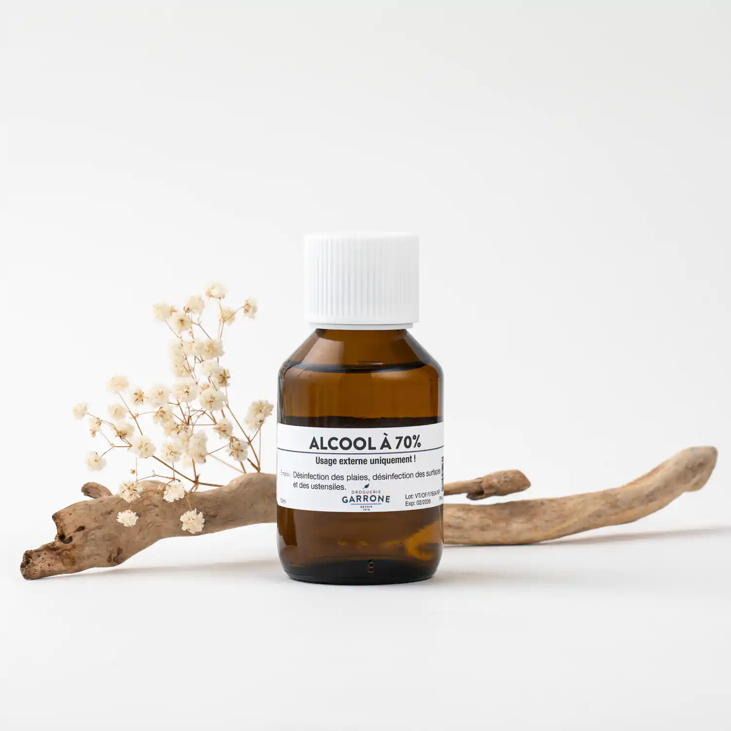 Alcool modifié 70% à désinfecter (alcool médical, alcool de pharmacie), 100ml