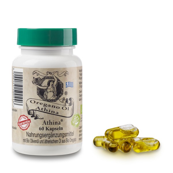 Athina® Oregano Öl BIO - Origan huile essentielle bio, encapsulée, 60 gélules