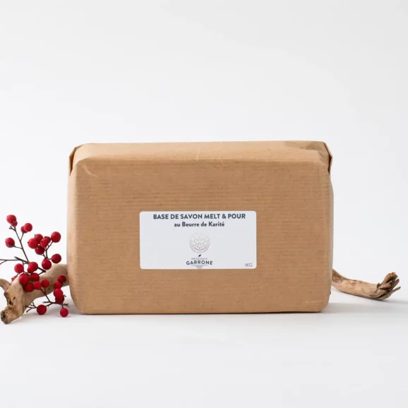 Base de savon Melt and Pour au beurre de Karité, 1Kg