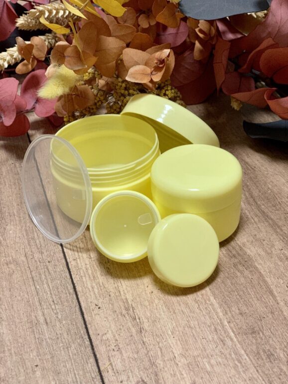 Boîtes en plastique pour cosmétiques, rose, vert ou jaune, à partir de 20ml – Image 4