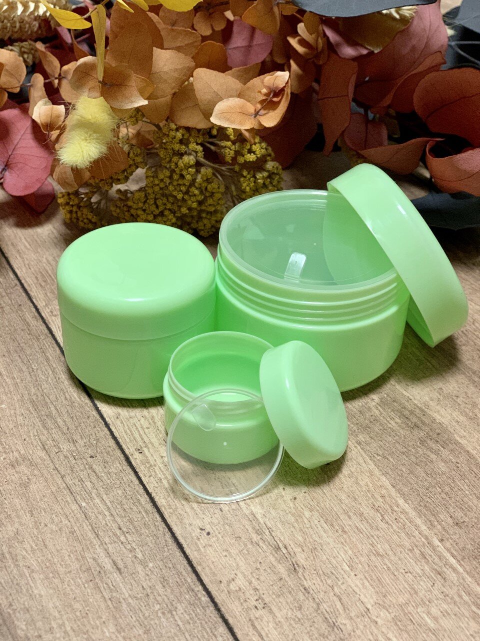 Boîtes en plastique pour cosmétiques, rose, vert ou jaune, à partir de 20ml – Image 3