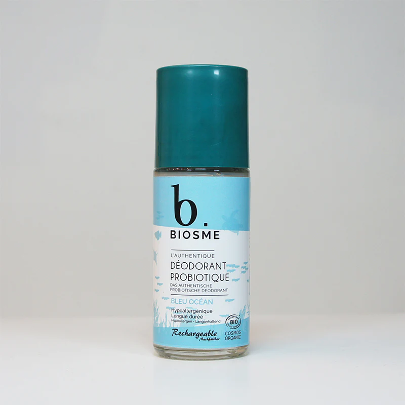 BIOSME Déodorant roll on naturel rechargeable Bleu Océan 50 ml ou la recharge de 100 ml