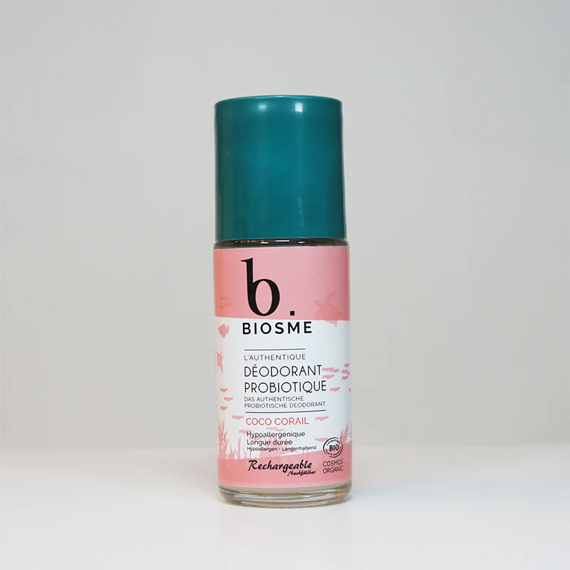 BIOSME Déodorant roll on naturel rechargeable Coco Corail 50 ml ou la recharge de 80 ml