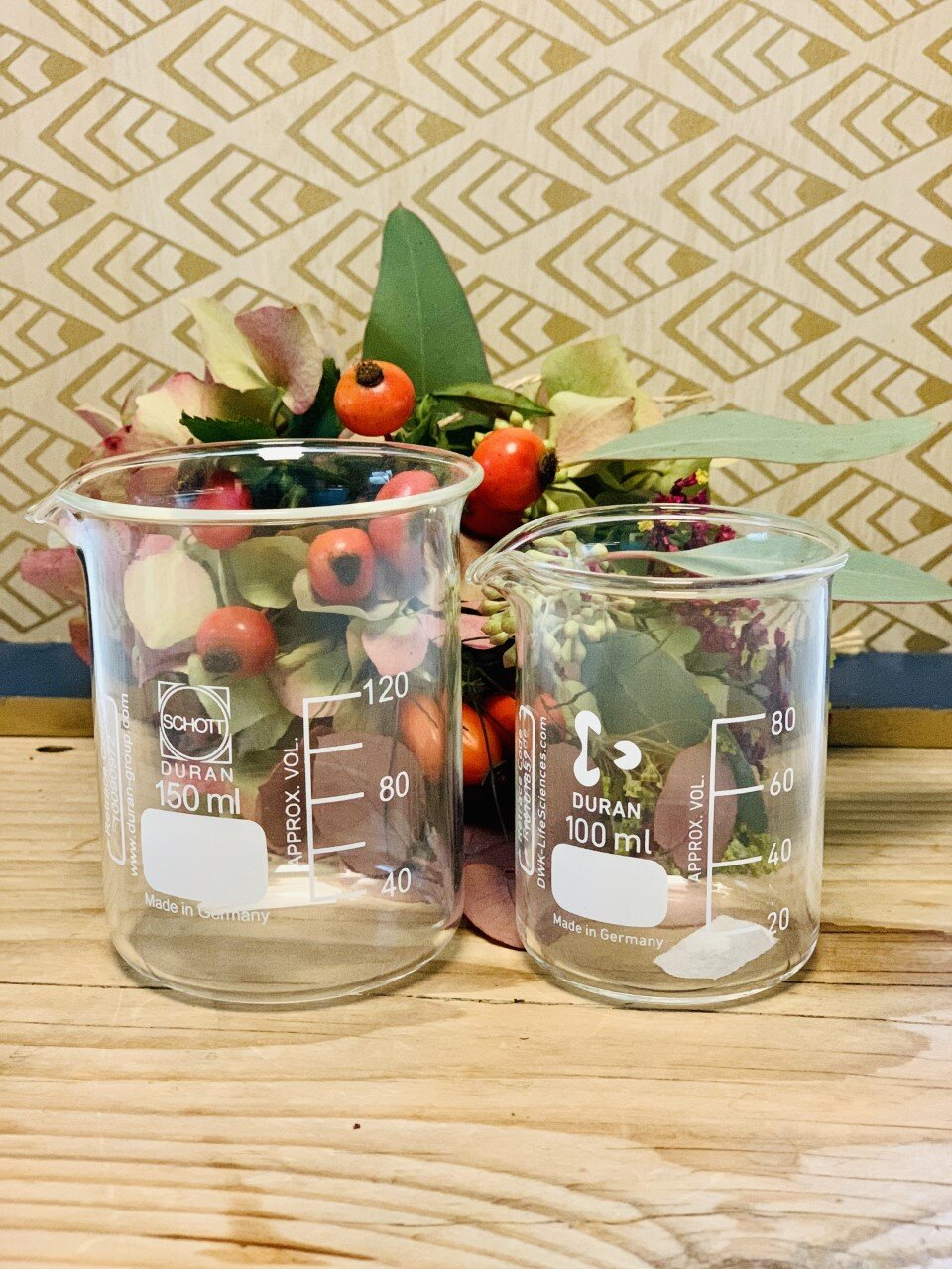 Bécher Duran, en verre, gradué, dès 50ml