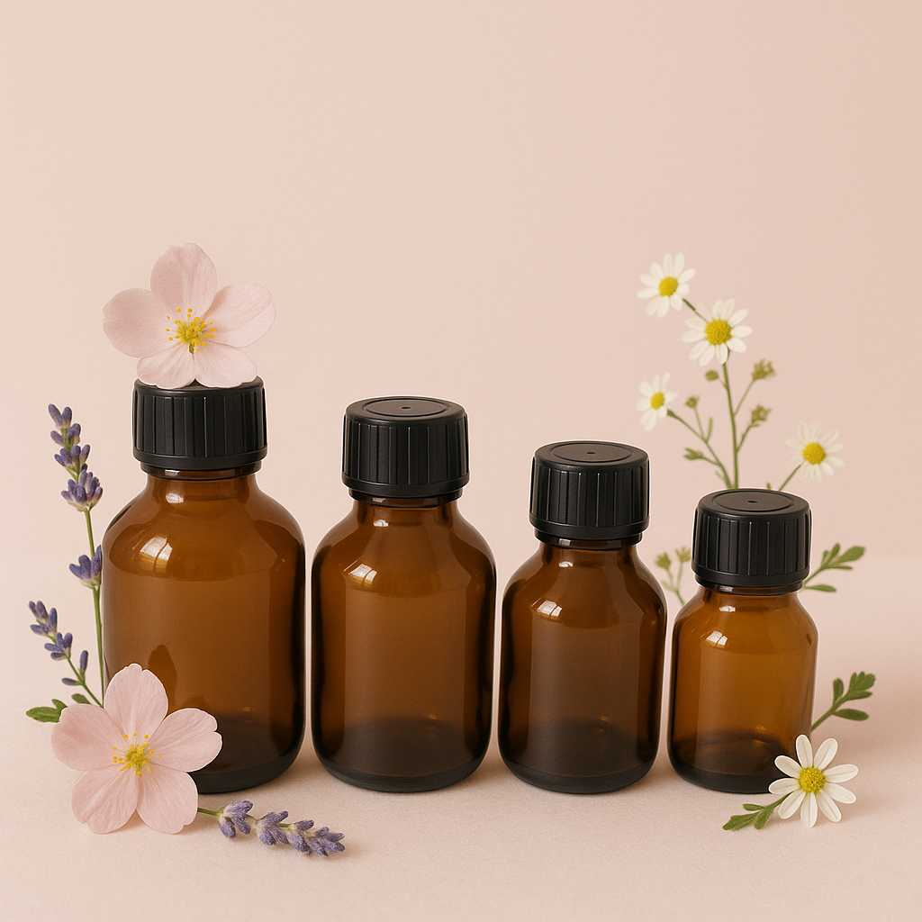 Flacons Veral bruns vides avec bouchon, dès 20 ml