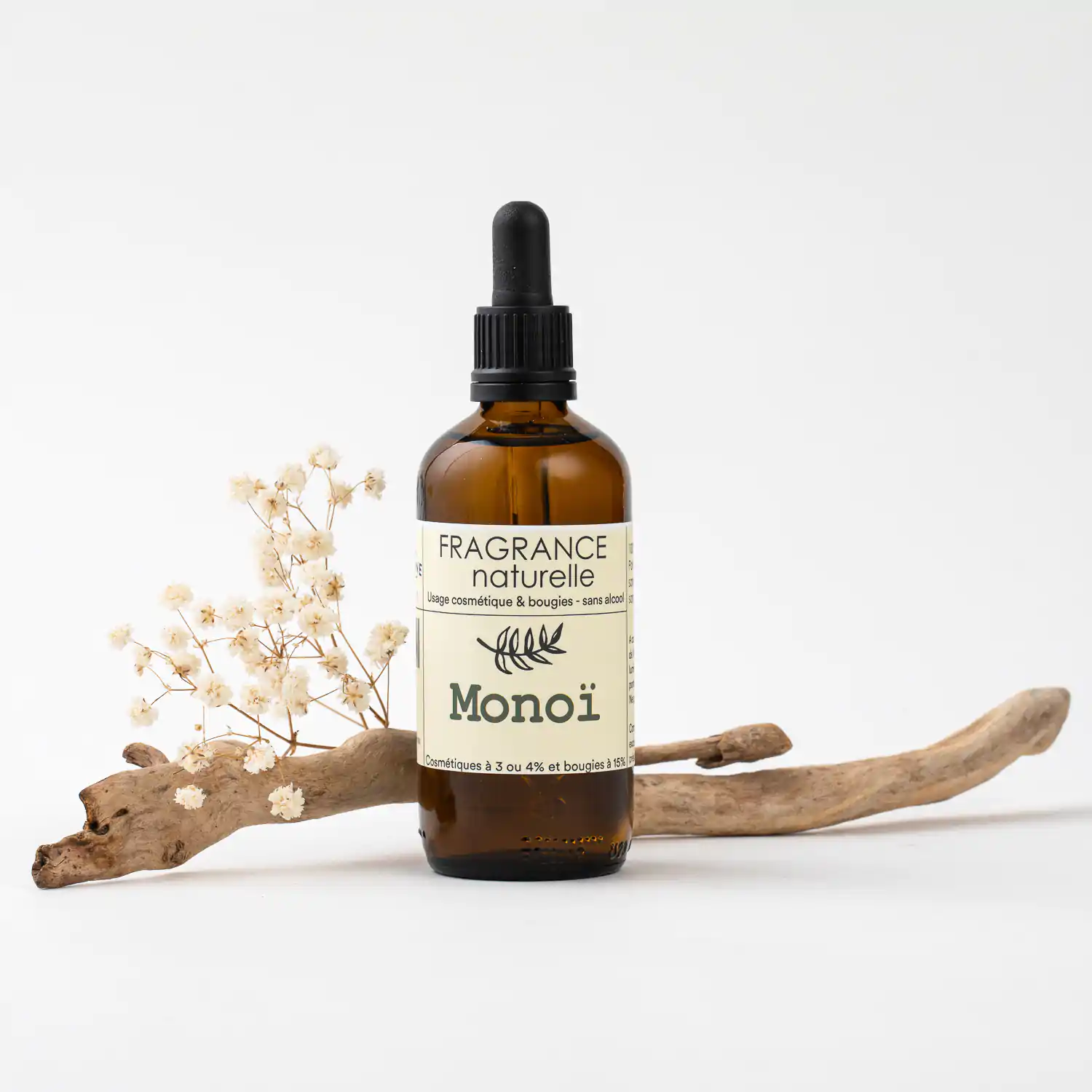 Fragrance, parfum cosmétique et bougies Monoï 100% naturel en flacon de 20ml ou 100ml