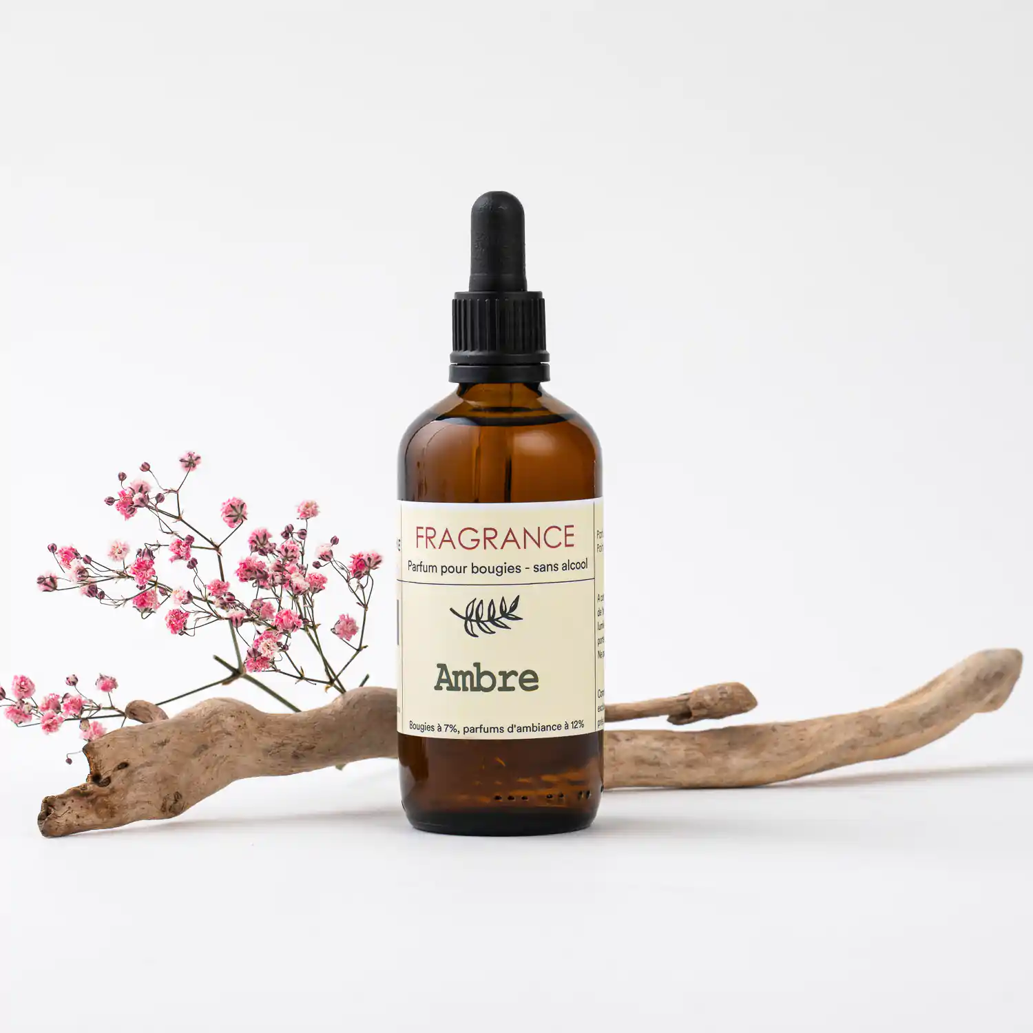 Fragrance, parfum bougie Ambre conventionnel en flacon de 100ml