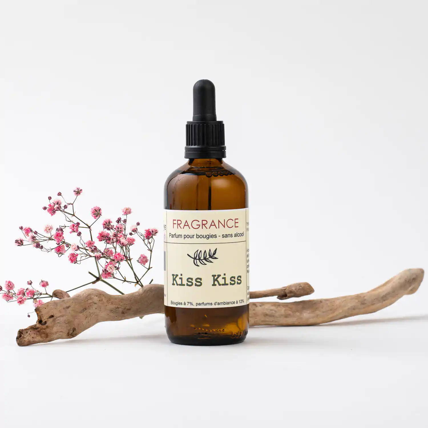 Fragrance, parfum bougie Kiss Kiss conventionnel en flacon de 100ml