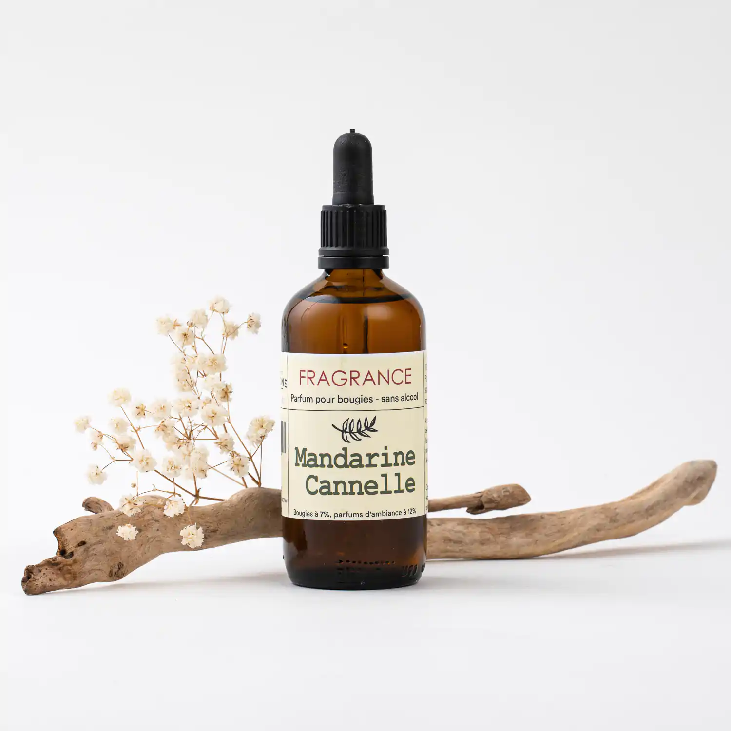 Fragrance, parfum pour bougies Mandarine Cannelle 100% naturel en flacon de 100ml