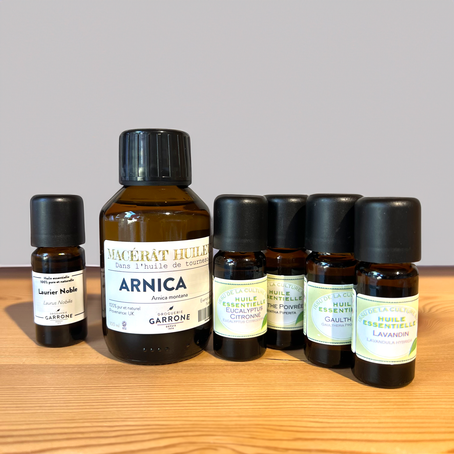 Pack pour le SAC DE SPORT, 1 macérat huileux Arnica montana + 5 huiles essentielles