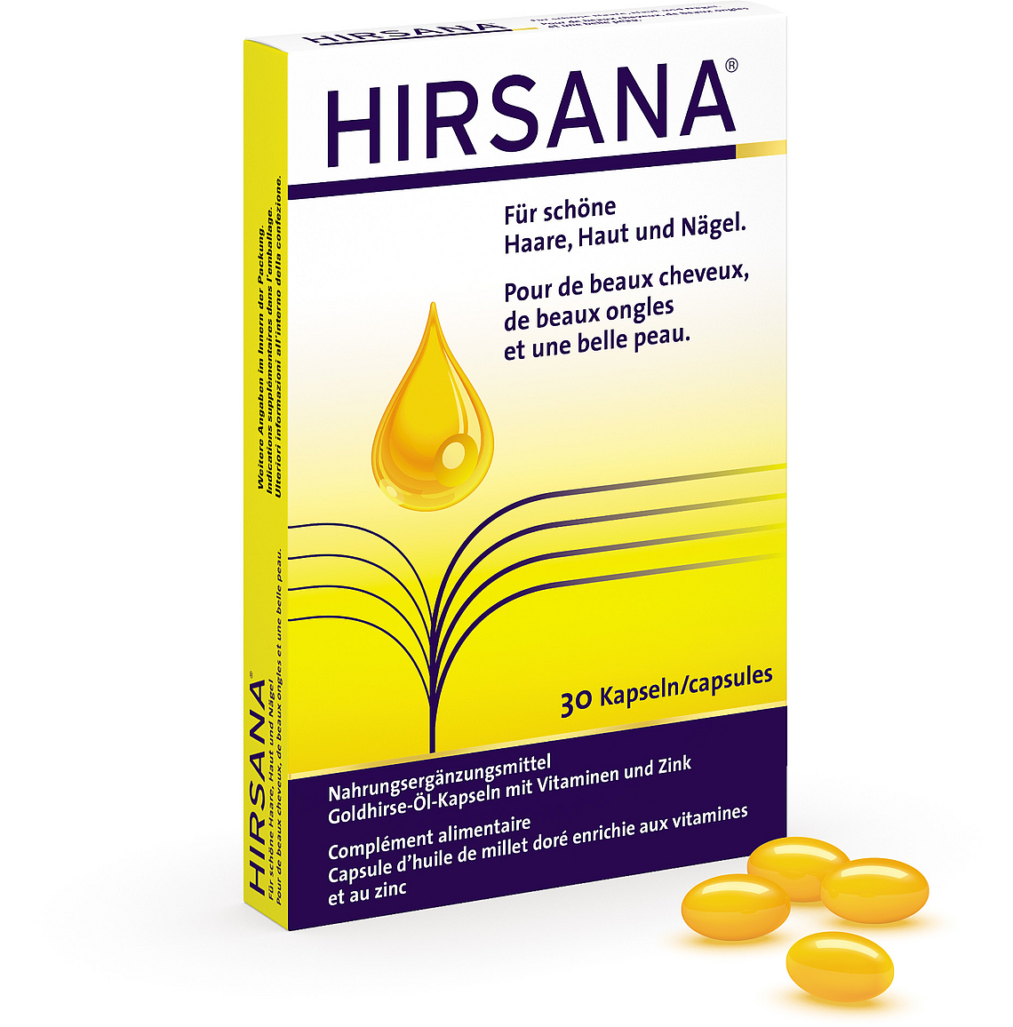 Hirsana capsules à l'huile de millet doré 30 ou 90 capsules