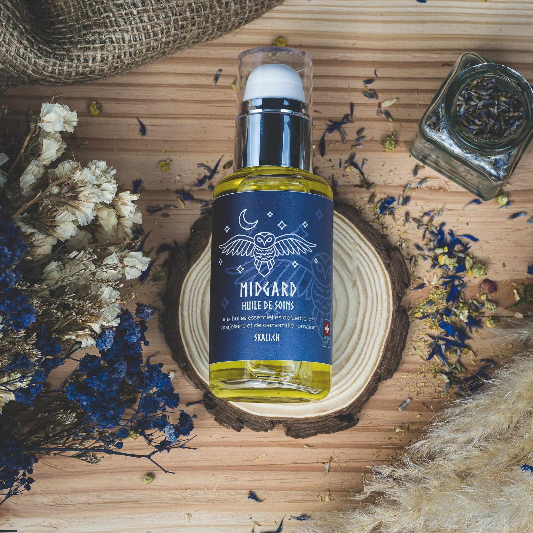 Skàli de Khatone - Huile de soin Midgard relaxante pour le corps, 100ml