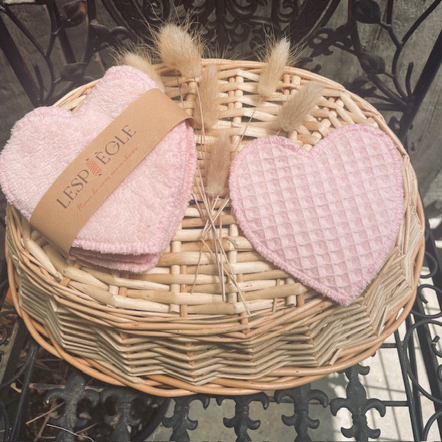 L'Espiègle, Ronds ou cœurs démaquillants lavables, lot de 7 pièces – Image 2