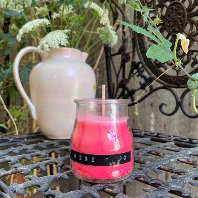 Colorant pour bougies en grains ou en flakes ROSE FLUO, 5 gr