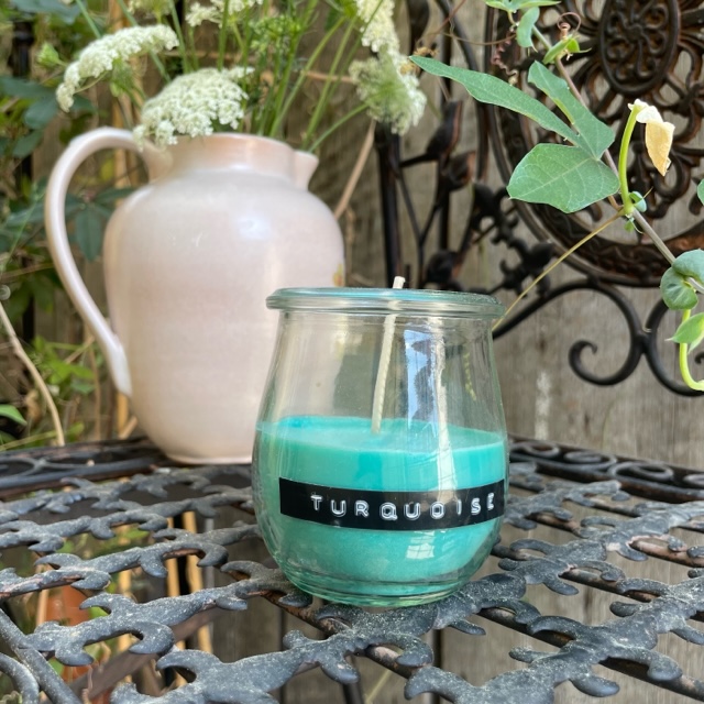 Colorant pour bougies en grains ou en flakes TURQUOISE, 5 gr