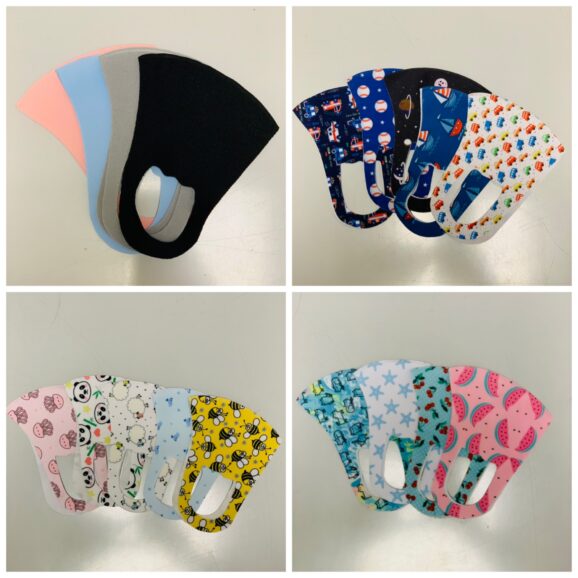 Masques lavables en tissu pour enfants, duo