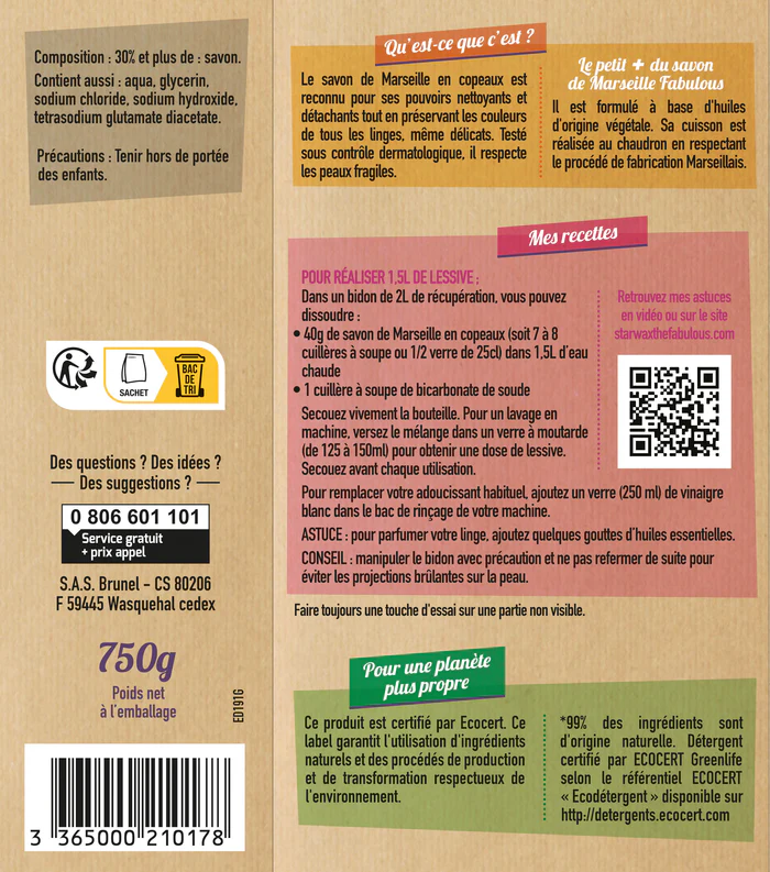 Copeaux savon de Marseille Starwax 750g – Image 2