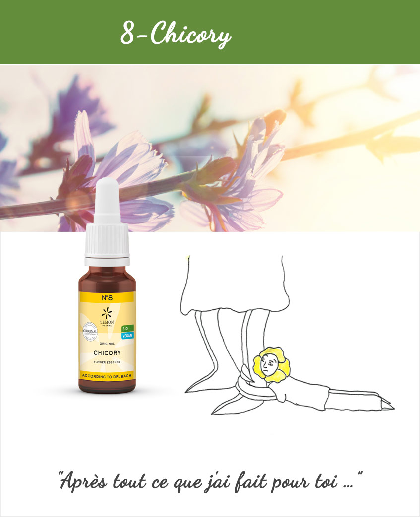 LEMON PHARMA, Fleurs de Bach N°8 : Chicory 20ml