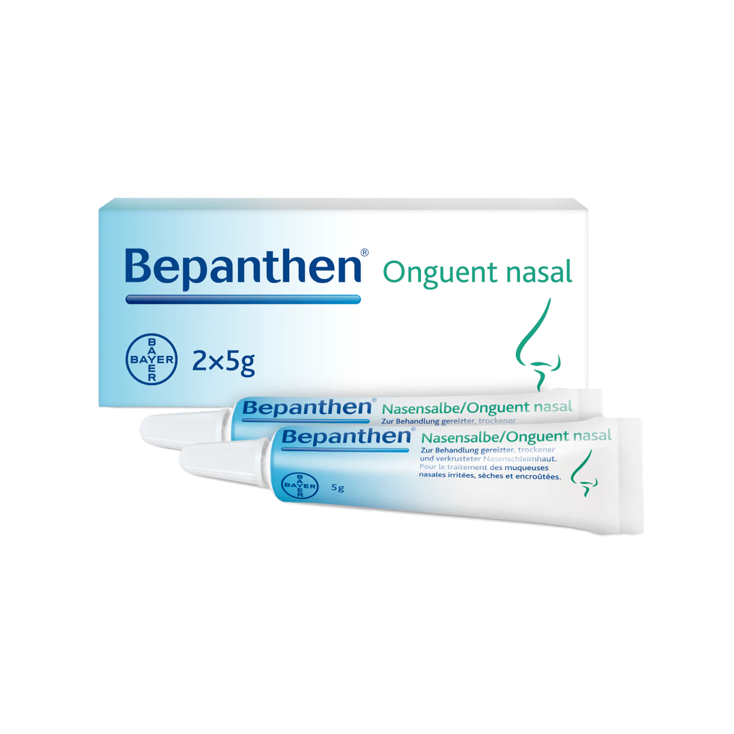 Bepanthen® Onguent nasal, 2 tubes de 5 g