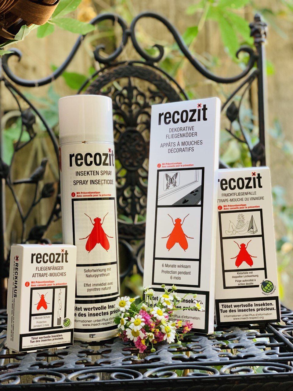 Recozit Lutte contre les Mouches: Spray ou Attrape-mouche du vinaigre ou Appâts mouche décoratifs ou Attrape-mouches en rouleaux