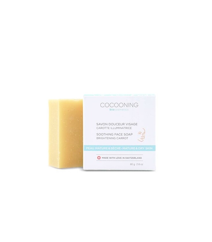 Cocooning - Sélection de Savons pour le Visage, argile rose, argile verte, carotte, 80gr – Image 3